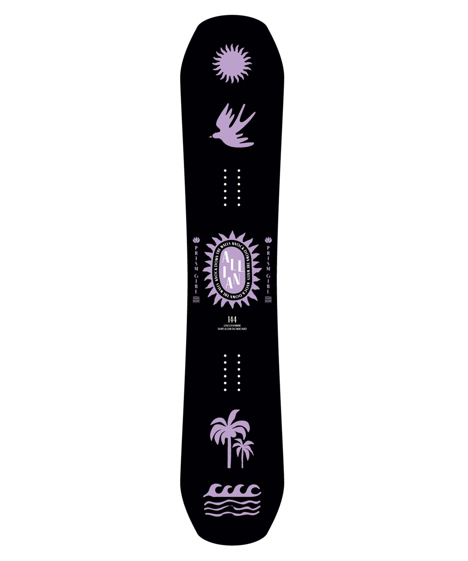 ALLIAN アライアン プリズムガール PRISM GIRL スノーボード 板 フリーラン カービング キッカー レディース 26-27 早期購入(BK/PU-144cm)