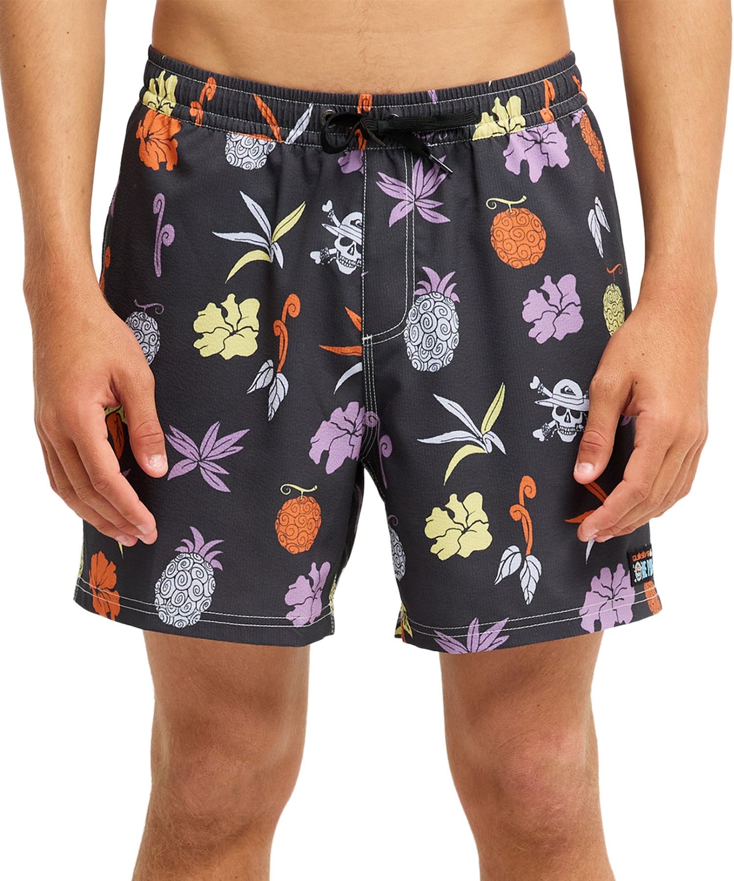 QUIKSILVER クイックシルバー 水着 トランクス ボードショーツ メンズ コラボ ONE PIECE X QUIKSILVER PRINTED VOLLEY 16 EQYJV04260(PHM6-S)