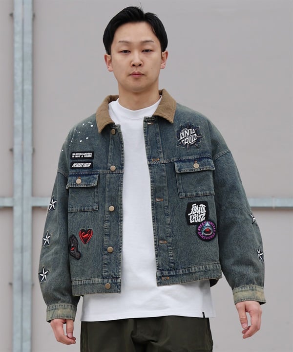 SANTA CRUZ サンタクルーズ ジャケット メンズ SC PATCHES DENIM JACKET 502261101