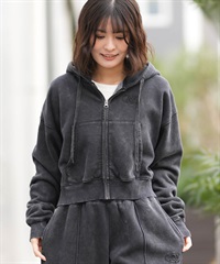 DC ディーシー ジップアップ パーカー レディース クロップド丈 ショート丈 26 WS HIDDEN SHORT Z LZH261309(BKS-M)