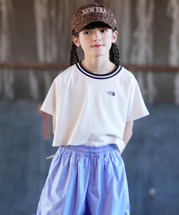 THE NORTH FACE ザ・ノース・フェイス 半袖 Tシャツ キッズ ジュニア 子供 クロップド丈 ショート丈 NTJ32603