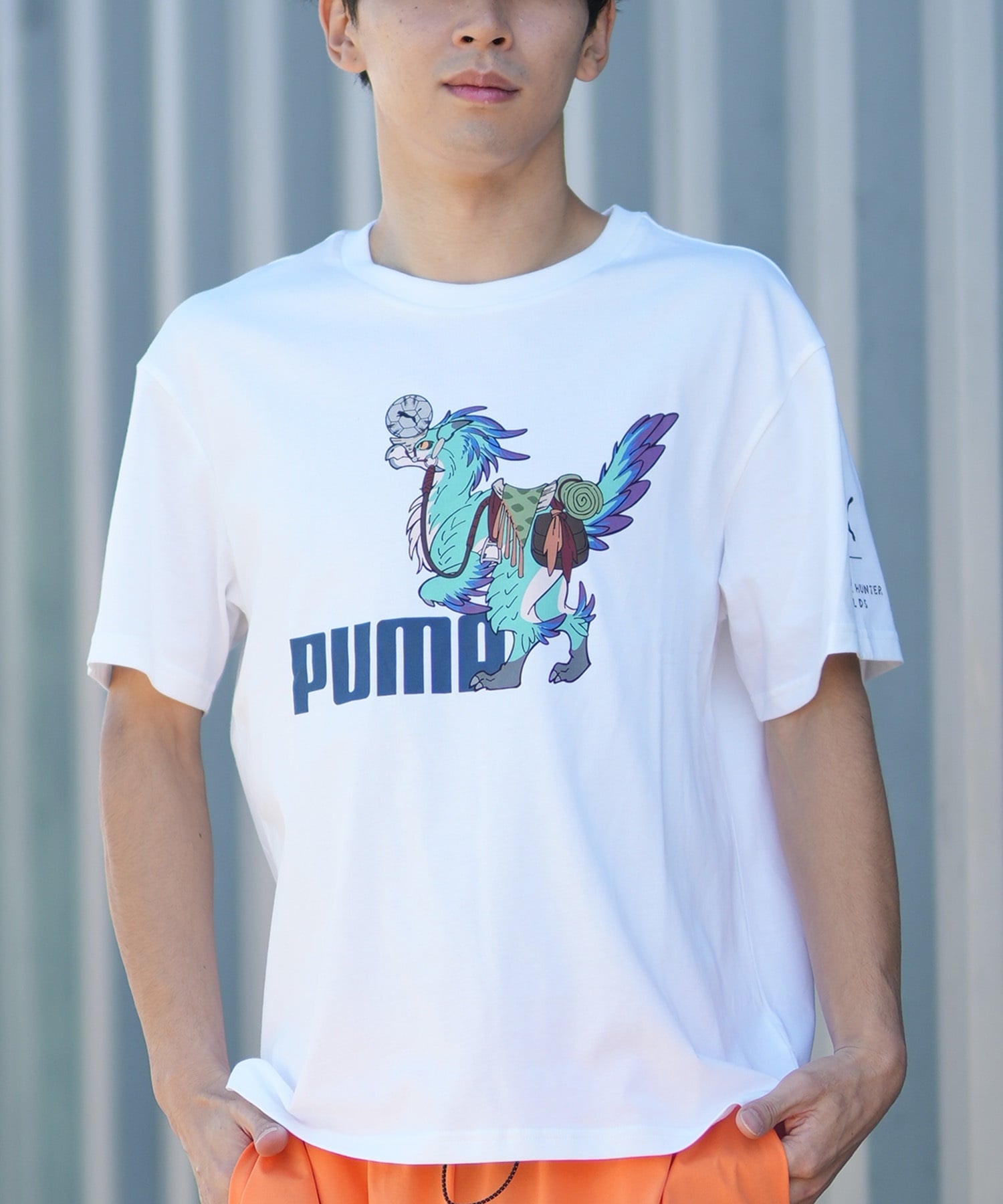 PUMA プーマ 半袖 Tシャツ メンズ モンスターハンターワイルズ コラボレーション 636486(52-M)