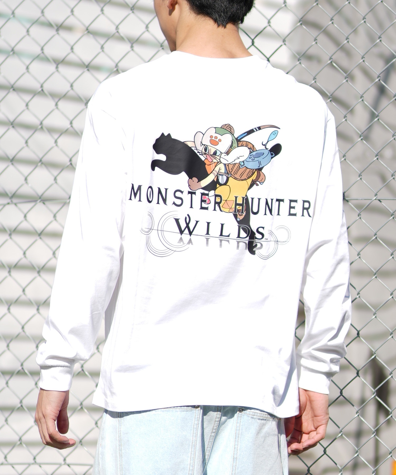 PUMA プーマ 長袖 Tシャツ ロンT メンズ モンスターハンターワイルズ コラボレーション 636485(02-M)