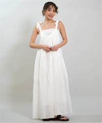 RIKKA FEMME リッカファム ワンピース レディース リボンワンピ ロング丈 RF6S-1402(WHT-FREE)