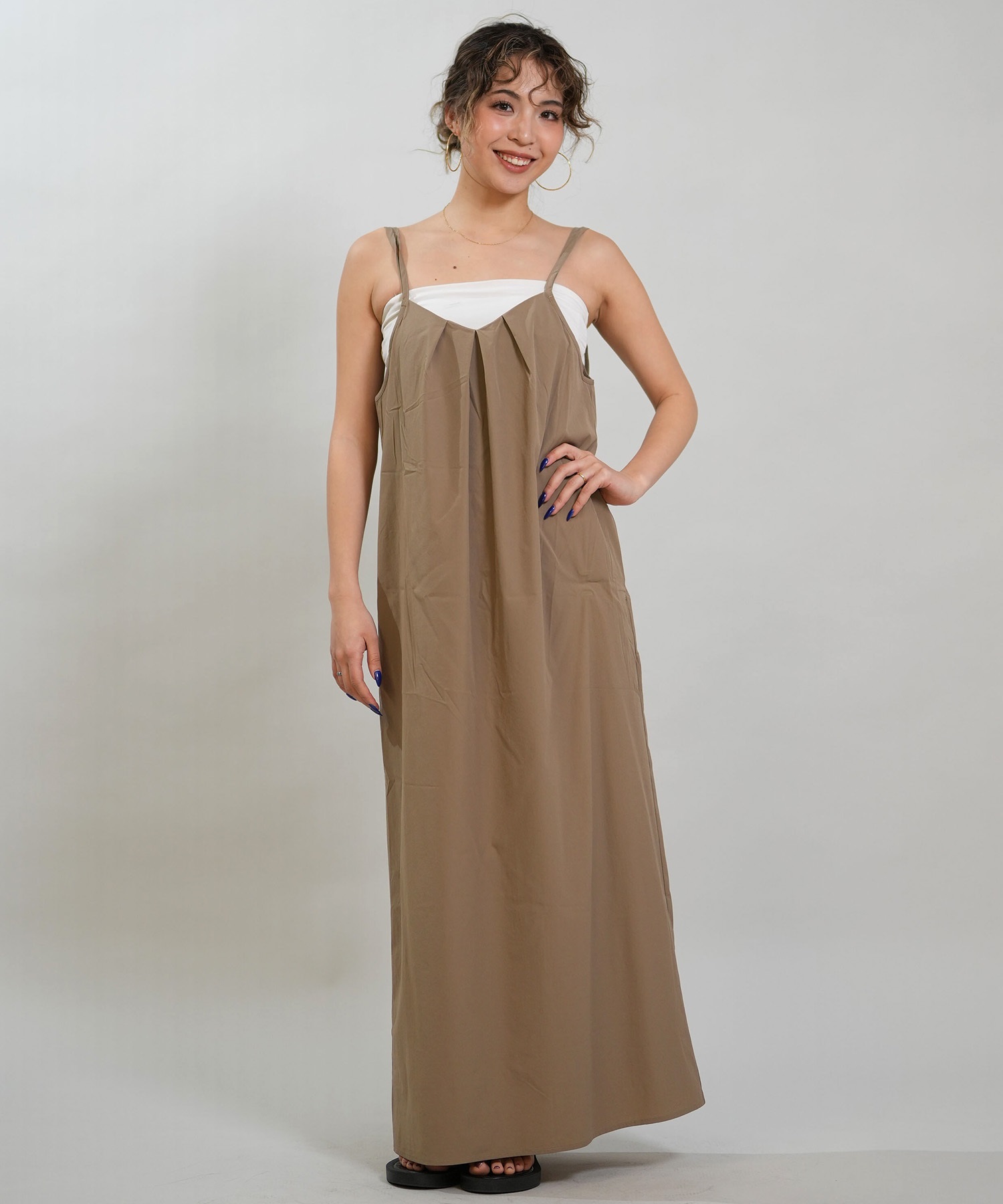 RIKKA FEMME リッカファム ワンピース レディース キャミワンピ マキシ丈 RF6S-1404(BRN-FREE)