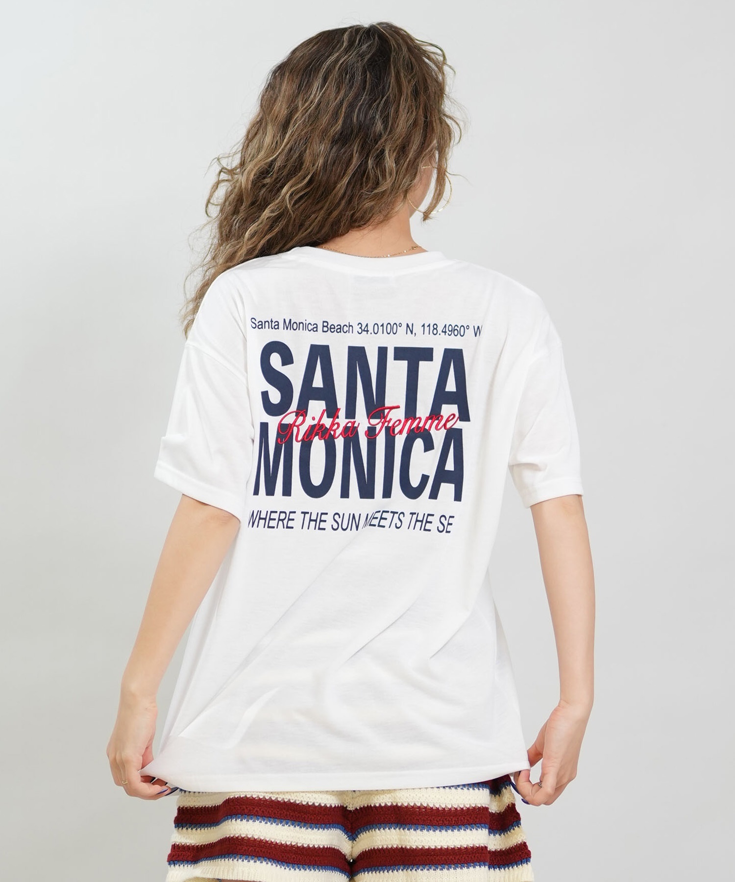 RIKKA FEMME リッカファム 半袖 Tシャツ レディース バックプリント 吸水速乾 UVカット RF6S-2102(WHT-SM)