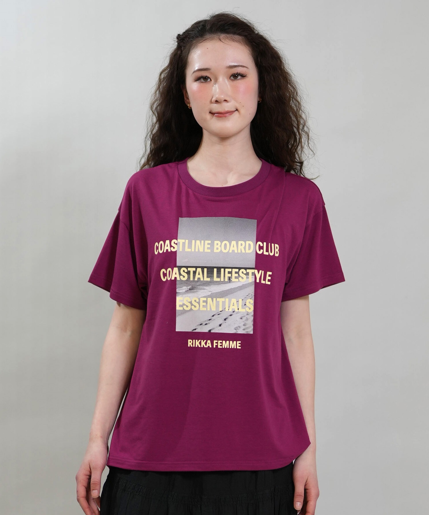 RIKKA FEMME リッカファム 半袖 Tシャツ レディース フォトT UVカット 接触冷感 RF6S-2107(PUR-FREE)