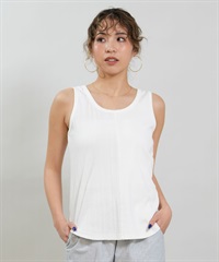 RIKKA FEMME リッカファム タンクトップ レディース リブ 切り替え RF6S-2302(WHT-FREE)