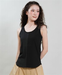 RIKKA FEMME リッカファム タンクトップ レディース リブ 切り替え RF6S-2302(BLK-FREE)