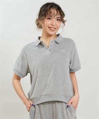 RIKKA FEMME リッカファム 半袖 ポロシャツ レディース パイル生地 吸水速乾 UVカット セットアップ対応 RF6S-2501(GRY-FREE)