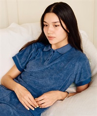 RIKKA FEMME リッカファム 半袖 ポロシャツ レディース パイル生地 吸水速乾 UVカット セットアップ対応 RF6S-2501(BLU-FREE)