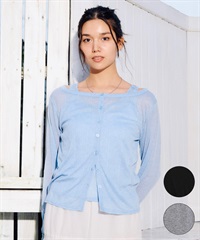 RIKKA FEMME リッカファム アンサンブル レディース 長袖 カーディガン タンクトップ 2点セット RF6S-2602(BLK-FREE)