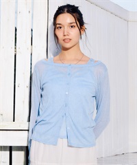 RIKKA FEMME リッカファム アンサンブル レディース 長袖 カーディガン タンクトップ 2点セット RF6S-2602(BLU-FREE)