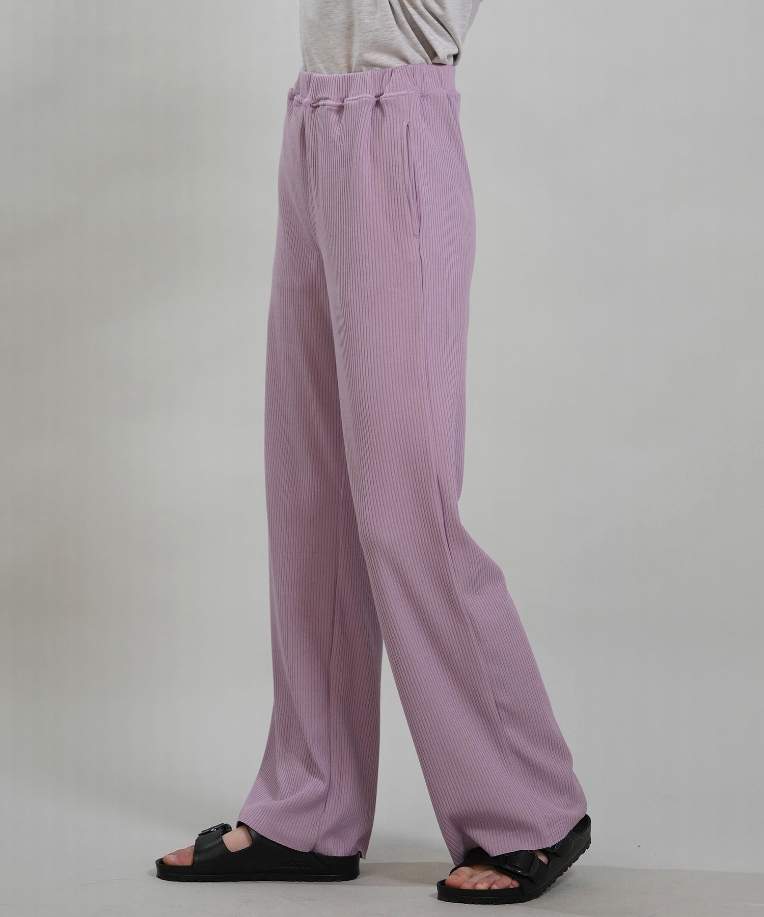 RIKKA FEMME リッカファム ロングパンツ レディース リブパンツ フレア RF6S-3105(PUR-FREE)