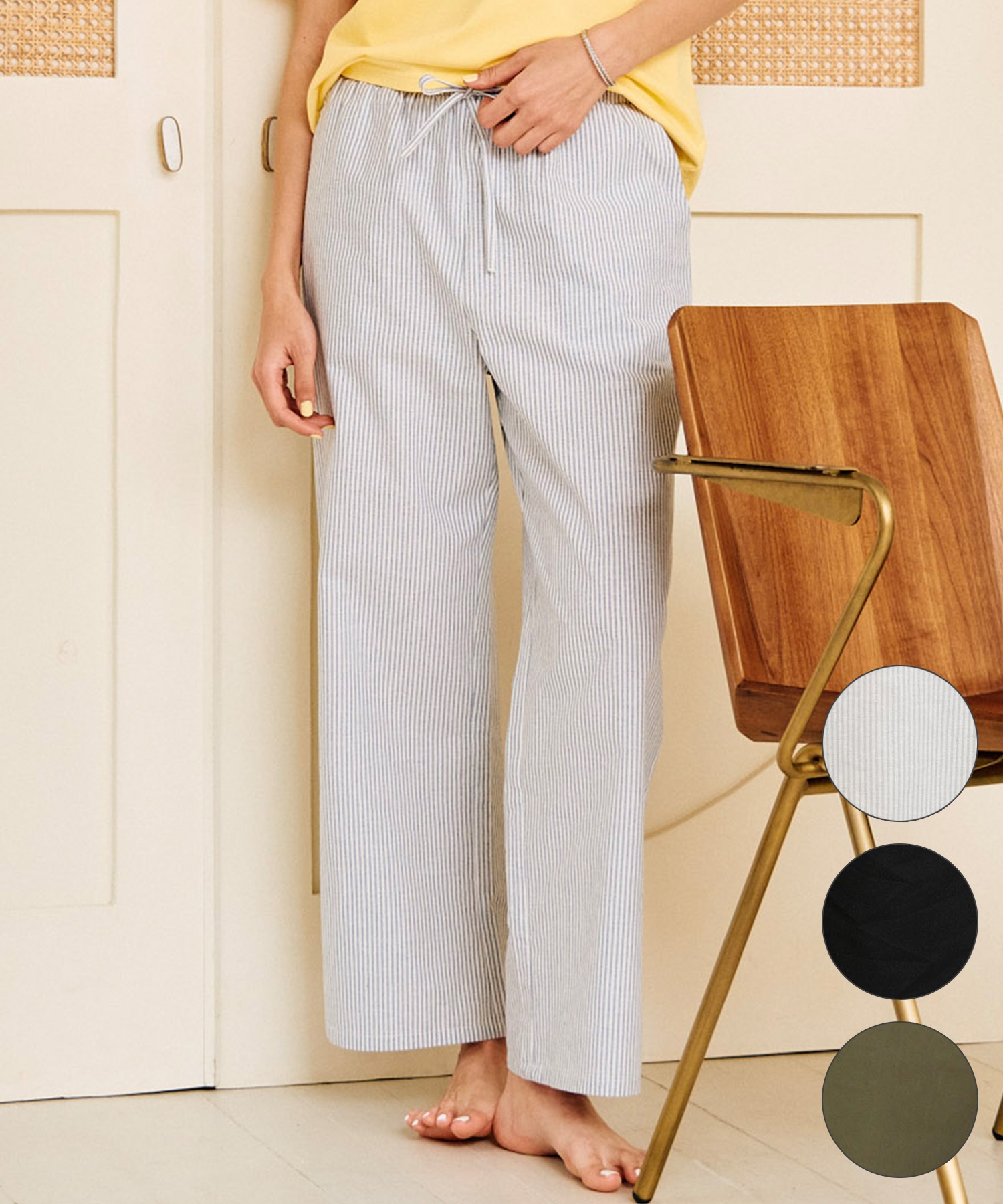 RIKKA FEMME リッカファム ロングパンツ レディース イージーパンツ RF6S-3102(WT/GY-FREE)