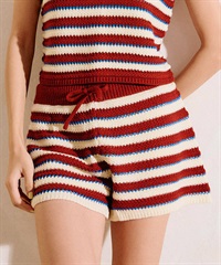 RIKKA FEMME リッカファム ショートパンツ レディース かぎ針編み ニット RF6S-3302(RED-FREE)