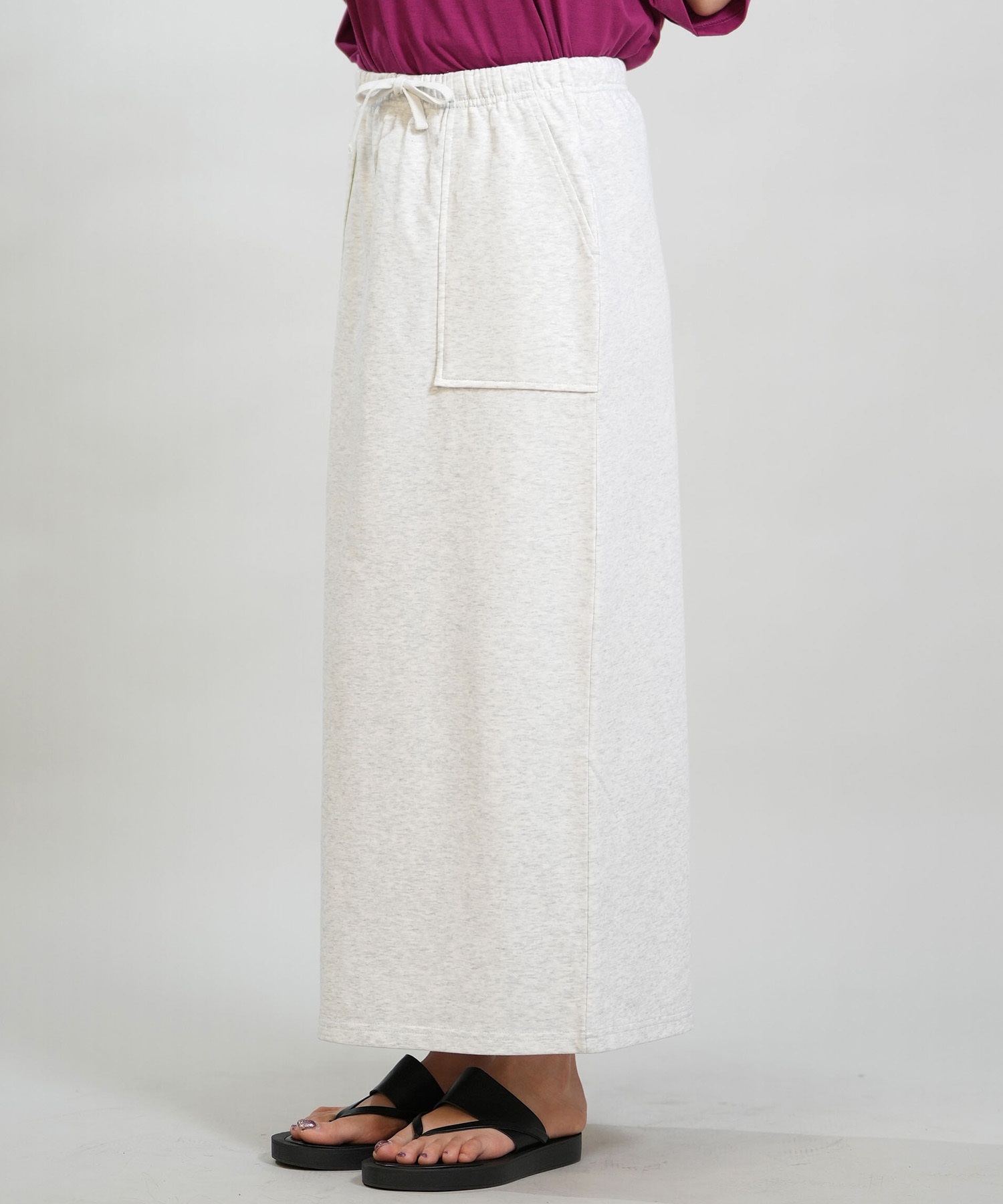 RIKKA FEMME リッカファム スカート レディース Iライン ロング丈 スウェット RF6S-3502(GRY-FREE)