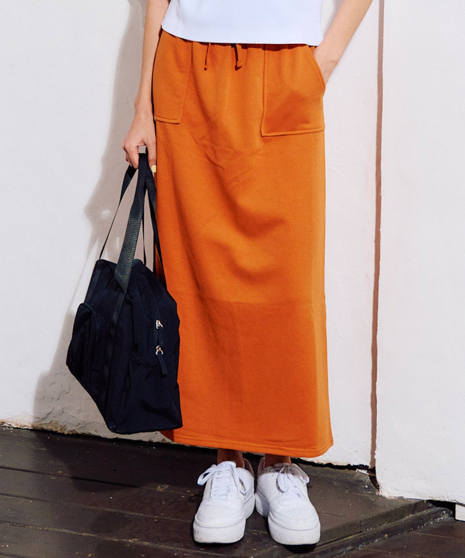 RIKKA FEMME リッカファム スカート レディース Iライン ロング丈 スウェット RF6S-3502(ORG-FREE)