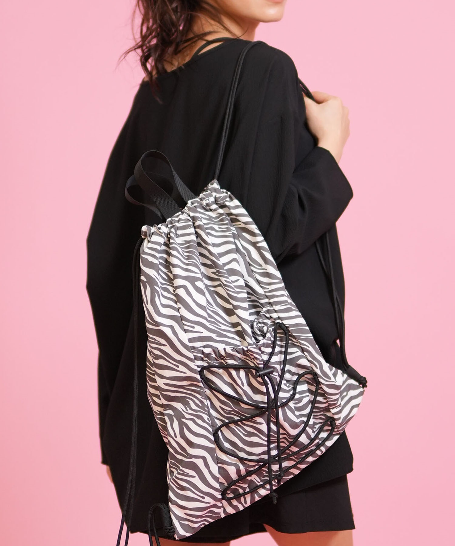 RIKKA FEMME リッカファム ナップサック アニマル柄 ドローコードナップサック RFA6S-0101(ZEB-FREE)