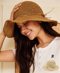 RIKKA FEMME リッカファム ハット ペーパーハット 麦わら帽子 RFA6S-1203(BRN-FREE)