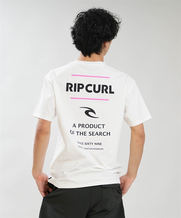 RIP CURL リップカール 半袖 Tシャツ メンズ UVカット SEARCH ICON RASH RCM6S-4305