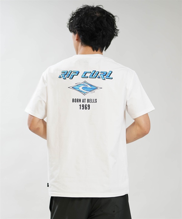 RIP CURL リップカール 半袖 Tシャツ メンズ バックプリント BORN AT BELLS RASH RCM6S-4307