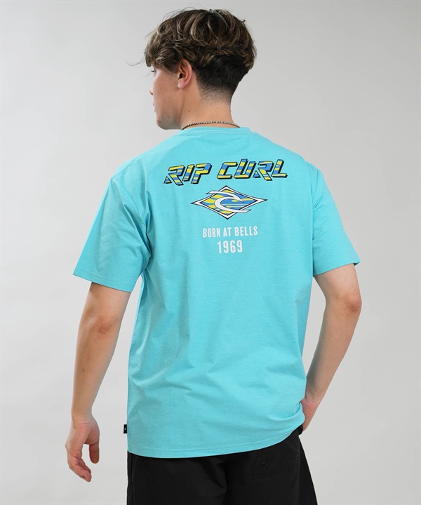 RIP CURL リップカール 半袖 Tシャツ メンズ バックプリント BORN AT BELLS RASH RCM6S-4307