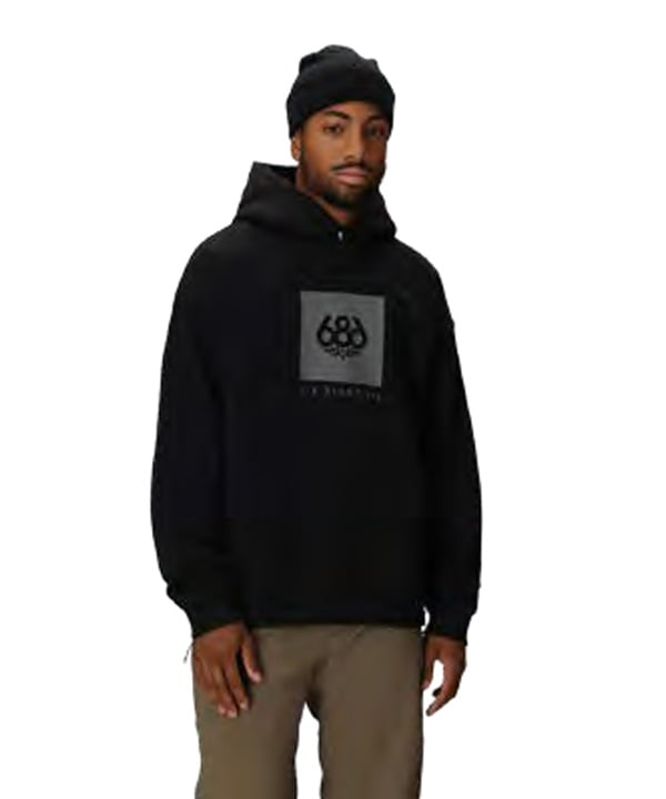686 シックスエイトシックス ノックアウト ロゴ ヘビーウェイトプルオーバー フーディー M5WNFLC127 スノーボード インナー パーカー 定番 メンズ 26-27 早期購入/店頭受取対象外