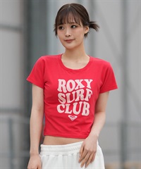 ROXY ロキシー 半袖 Tシャツ レディース チビT 丈短め クロップド丈 RST261086(RED-M)