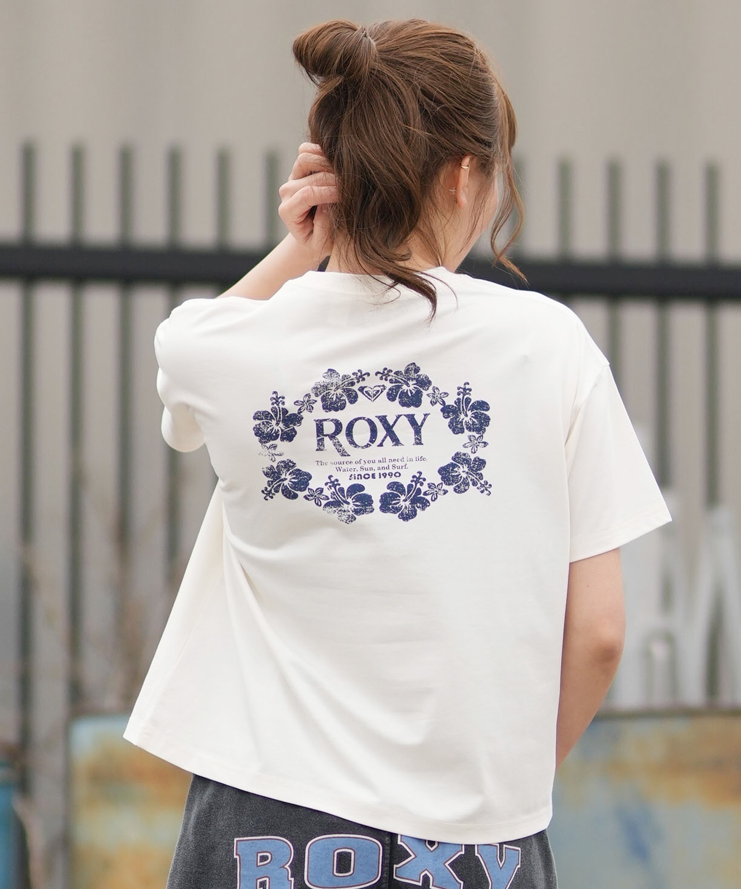 ROXY ロキシー 半袖 Tシャツ レディース WATER SUN AND SURF T RST261642M ムラサキスポーツ限定(NAT-M)