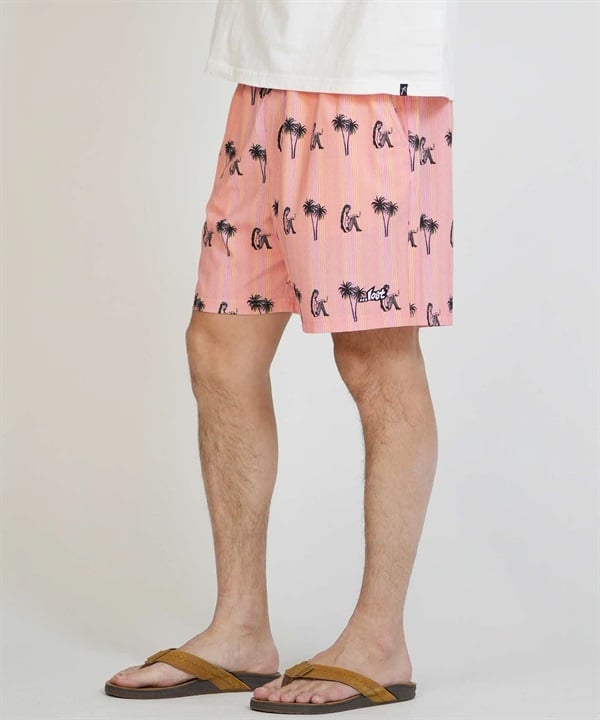 LOST ロスト ハーフパンツ ショートパンツ メンズ ショーツ 総柄 ストレッチ セットアップ対応 LM6S-3302