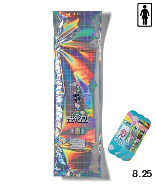 GIRL ガール スケートボード デッキ 8.0,8.25inch HELLO KITTY & FRIENDS ムラサキスポーツ 初心者 コラボ