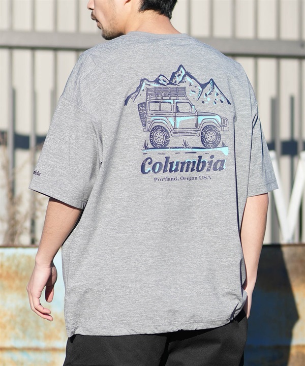 Columbia コロンビア 半袖 Tシャツ メンズ バックプリント 吸湿速乾 UVカット 水陸両用 PM0938 ムラサキスポーツ限定