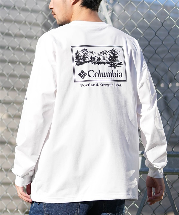Columbia コロンビア 長袖 Tシャツ ロンT メンズ バックプリント 吸湿速乾 UVカット 水陸両用 PM0985 ムラサキスポーツ限定