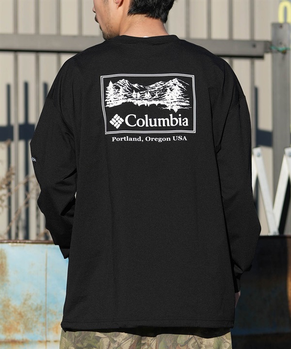 Columbia コロンビア 長袖 Tシャツ ロンT メンズ バックプリント 吸湿速乾 UVカット 水陸両用 PM0985 ムラサキスポーツ限定