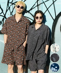 DEAR LAUREL ディアローレル 半袖 シャツ メンズ 水陸両用 VACATION SHIRT DL26S-2403(BLK-M)
