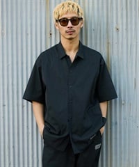 DEAR LAUREL ディアローレル 半袖 シャツ メンズ セットアップ対応 SHORE TECH SS SHIRT DL26S-2402(BLK-M)