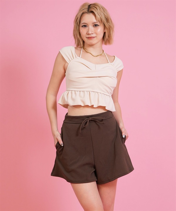 Beach Queen ビーチクイーン 水着 セット ビキニ レディース 3点セット ジャガード ツイスト 413530 ムラサキスポーツ限定