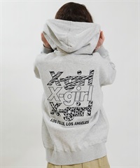 X-GIRL エックスガール ジップアップ パーカー レディース バックロゴ 裏毛 105254012027 ムラサキスポーツ限定(ASH-S)