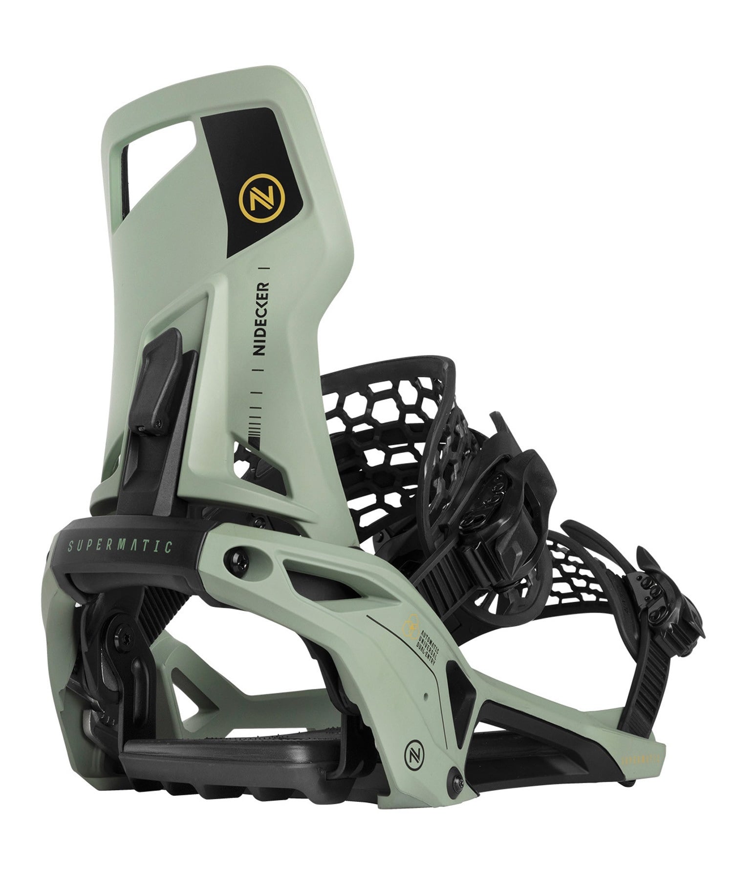 NIDECKER ナイデッカー SUPERMATIC スノーボード バイン ビンディング ユニセックス クイックエントリー 24-25モデル LL E2(WHITE-M)