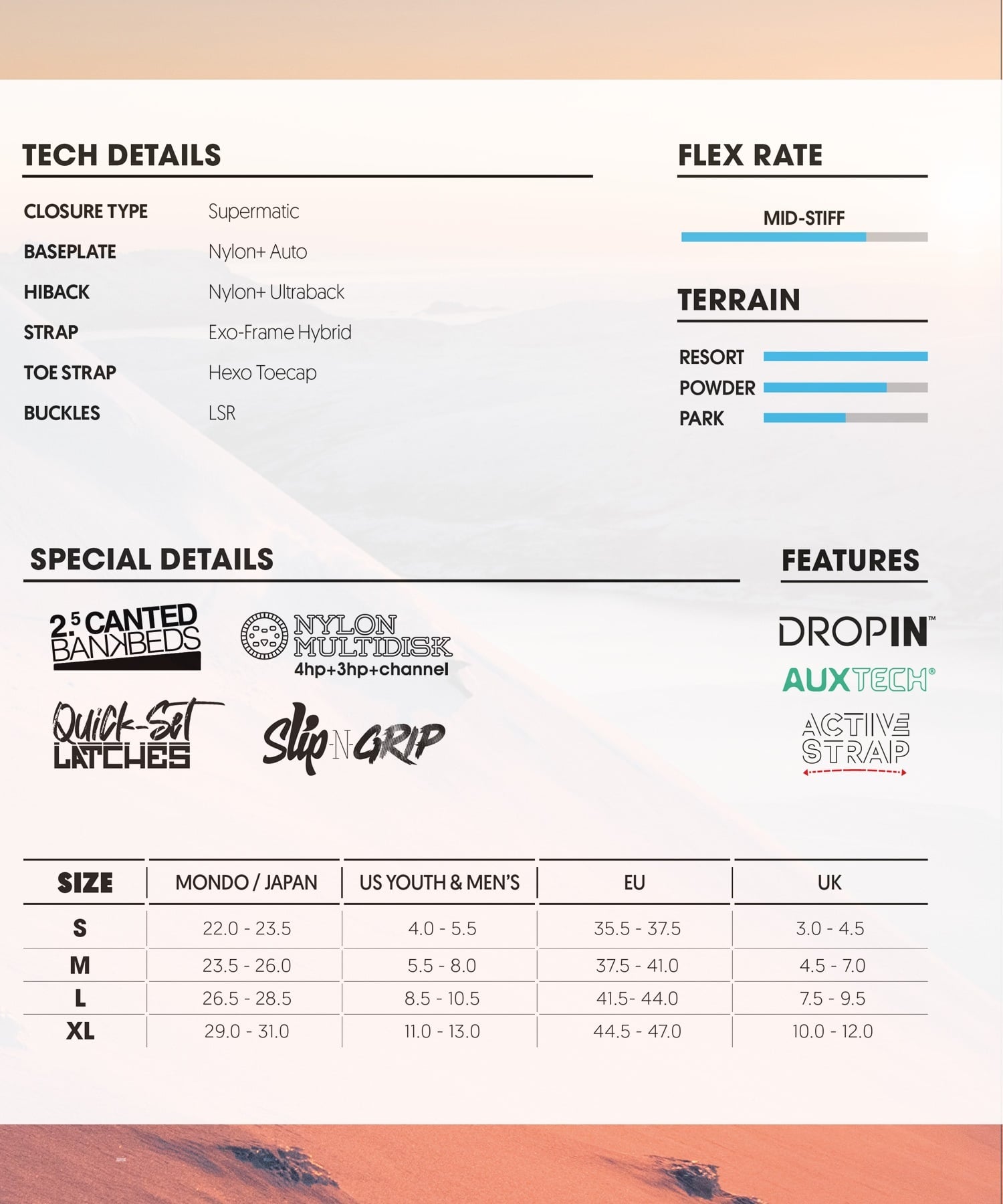 NIDECKER ナイデッカー SUPERMATIC スノーボード バイン ビンディング ユニセックス クイックエントリー 24-25モデル LL E2(WHITE-M)