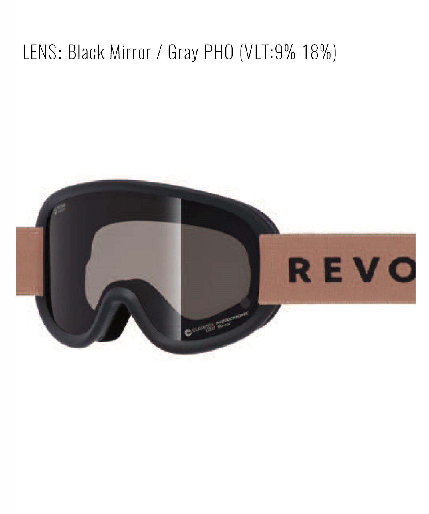REVOLT リボルト SUPER LIGHT FRAME R25MBK 調光レンズ 平面レンズ スノーボード ゴーグル ユニセックス ムラサキスポーツ 24-25モデル LL J17(BGP-ONESIZE)