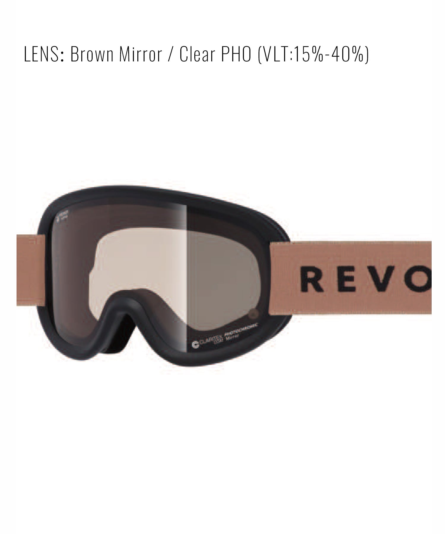 REVOLT リボルト SUPER LIGHT FRAME R25MBK 調光レンズ 平面レンズ スノーボード ゴーグル ユニセックス ムラサキスポーツ 24-25モデル LL J17(BGP-ONESIZE)