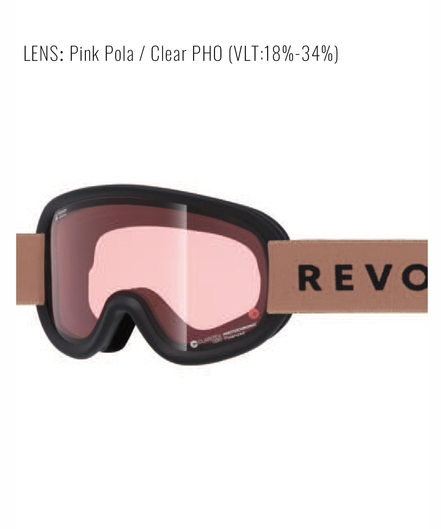 REVOLT リボルト SUPER LIGHT FRAME R25MBK 調光レンズ 平面レンズ スノーボード ゴーグル ユニセックス ムラサキスポーツ 24-25モデル LL J17(BGP-ONESIZE)