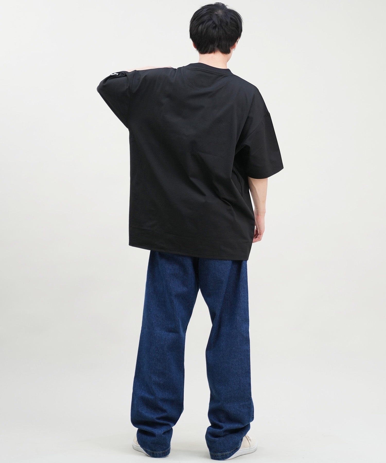 DEVILUSE デビルユース メンズ ラッシュガード 半袖 Tシャツ オーバーサイズ 水陸両用 ムラサキスポーツ限定 243OO1ST301DU(WHT-M)