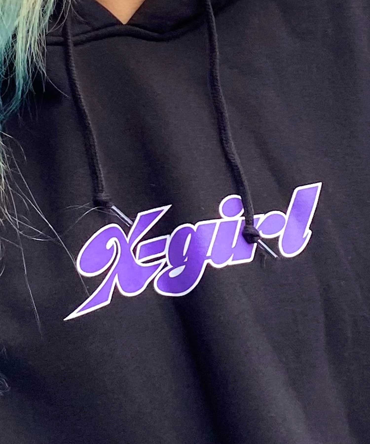 X-GIRL/エックスガール  CONTRAST COLOR SWEAT HOODIE レディース プルオーバー パーカー 105233012022(WHITE-M)