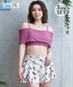 LAETITIA レリッタ 水着 レディース  オフショルダー 花柄 ショートパンツ 3点セット 441401(WT-9)