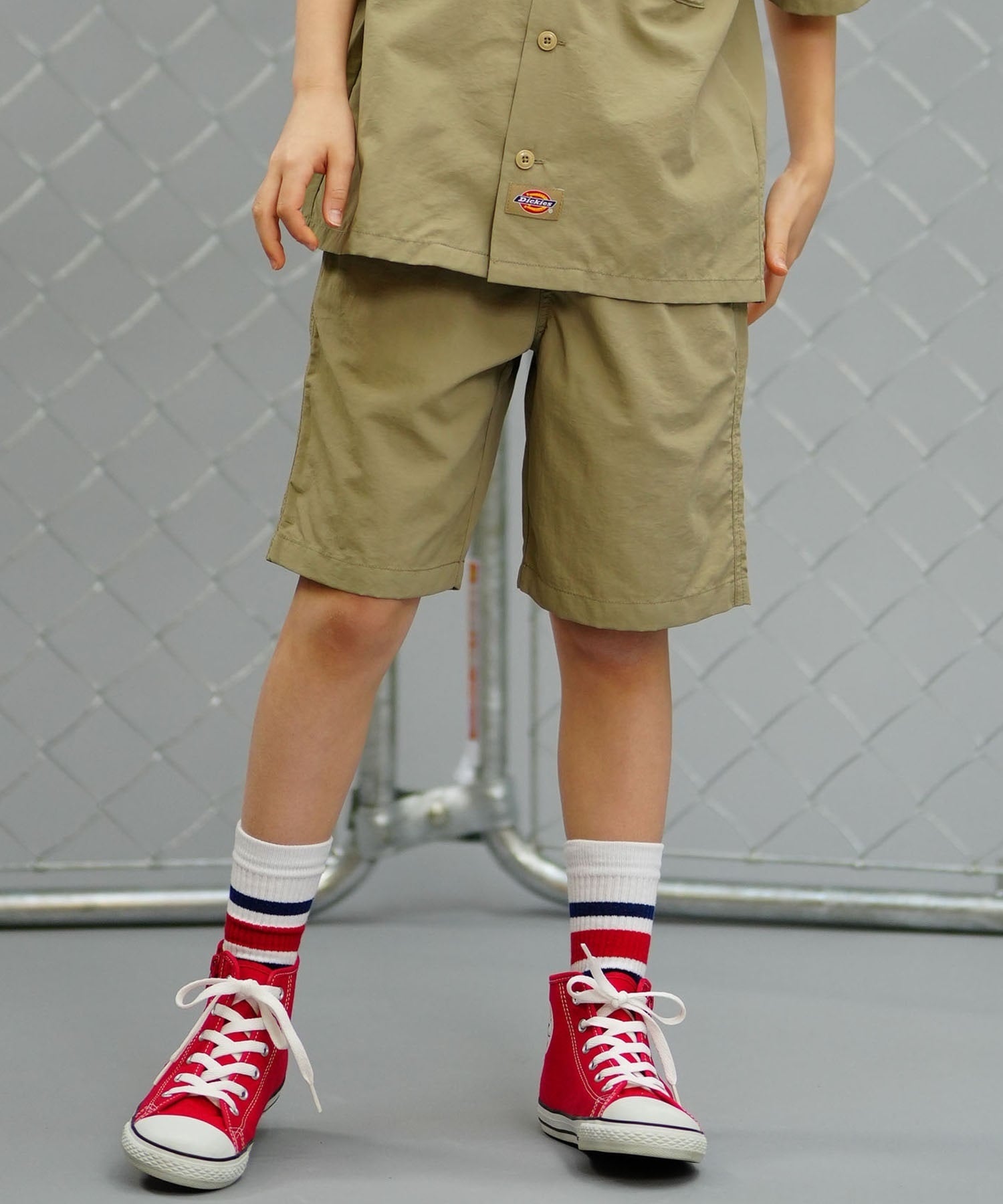 Dickies ディッキーズ キッズ ナイロンイージーショーツ ショートパンツ セットアップ対応 80572700(80BK-130cm)