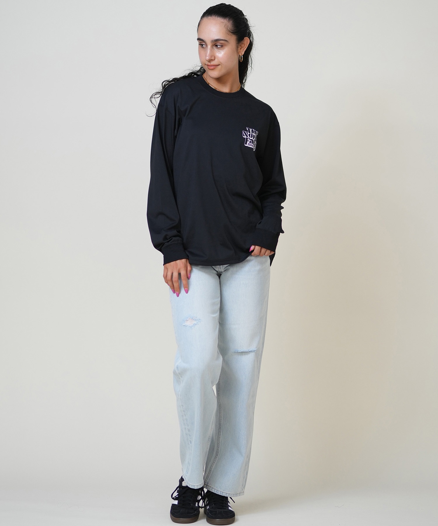 THE NORTH FACE ザ・ノース・フェイス 長袖 Tシャツ ロンT レディース ロングスリーブフリーラングラフィッククルー NT62593(K-S)