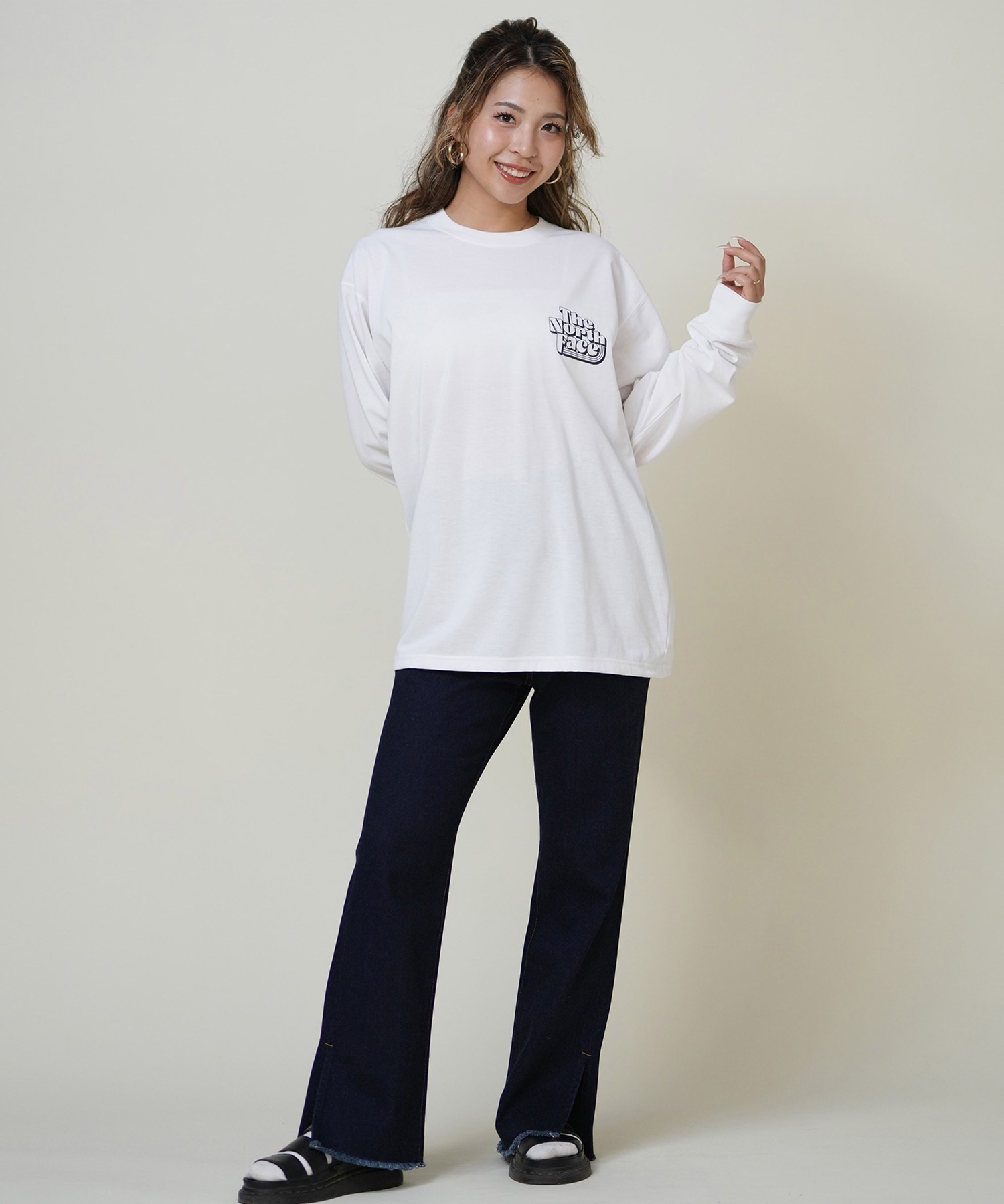 THE NORTH FACE ザ・ノース・フェイス 長袖 Tシャツ ロンT レディース ロングスリーブフリーラングラフィッククルー NT62593(K-S)